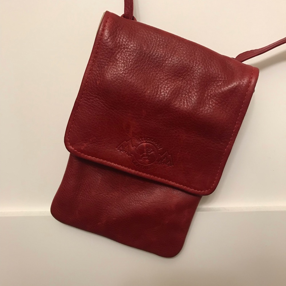 Stickman Leather Red Crossbody Purse